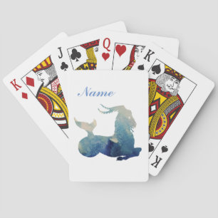 Watercolor Capricorn Sign Playing Cards