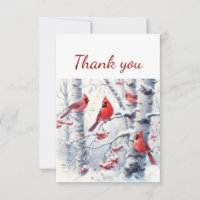 Watercolor Cardinal Red Bird Wildlife Nature 