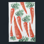 Watercolor carrots collection tea towel<br><div class="desc">Decorate your kitchen with this fun carrots dish towel. Makes a great housewarming or wedding gift! 
You can customise it and add text too.
Check my shop for lots more colours and patterns!</div>