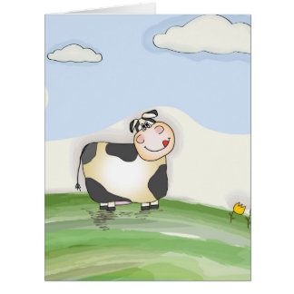 Watercolor Cartoon Cow