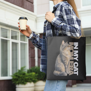 Watercolor Cat Mum Typography Design Tote Bag