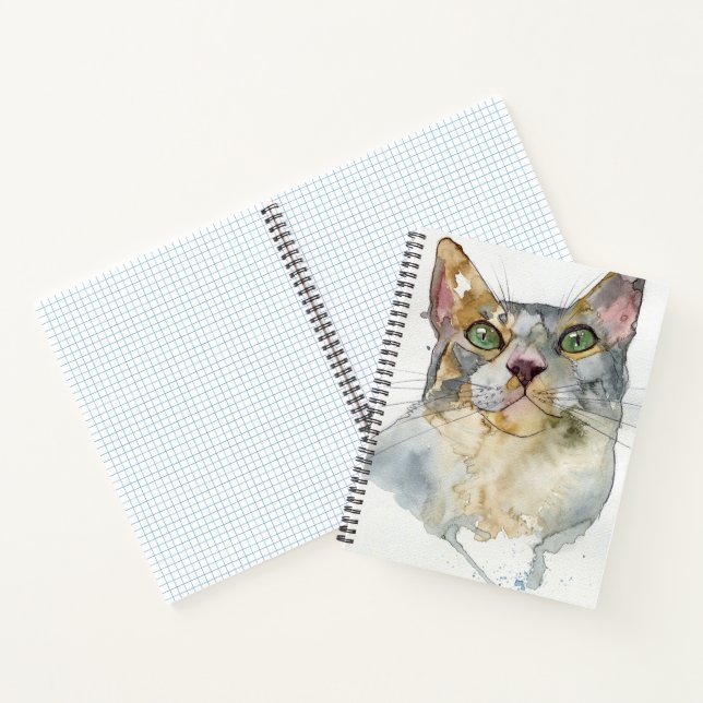 Watercolor Cat Notebook (Inside)