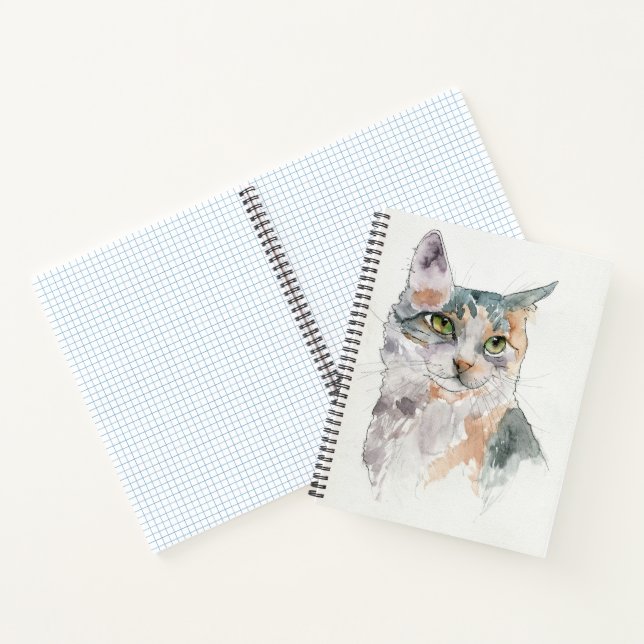 Watercolor Cat Notebook (Inside)