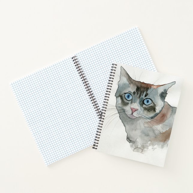 Watercolor Cat Notebook (Inside)