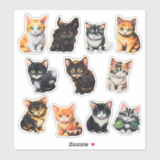 Watercolor Cat Scrapbook Stationery