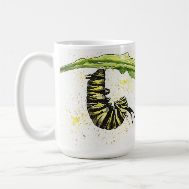 Watercolor Caterpillar Mug (Left)