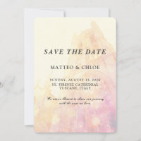 Watercolor Cathedral Tuscany Save The Date
