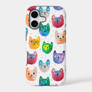 Watercolor cats and friends