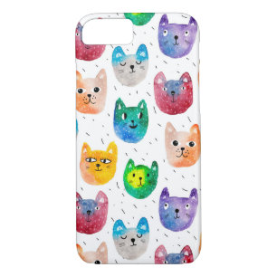 Watercolor cats and friends Case-Mate iPhone case