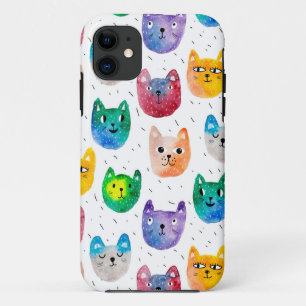 Watercolor cats and friends Case-Mate iPhone case
