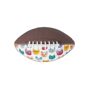 Watercolor cats and friends football