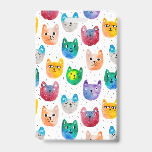 Watercolor cats and friends ID badge