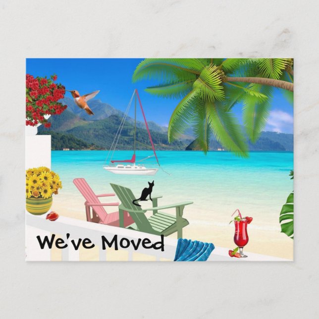 Watercolor Change of Address Postcard (Front)