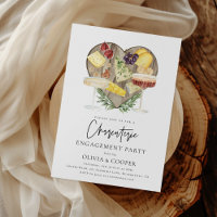 Watercolor Charcuterie Board Engagement Party