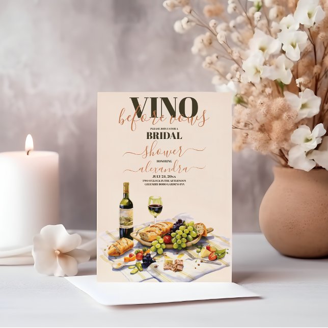 Watercolor Charcuterie Cheese Board Bridal Shower Invitation (Creator Uploaded)