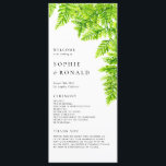 Watercolor Chartreuse Green Fern Leaves Wedding Programme<br><div class="desc">Share the wedding details with your family and friends with these customisable wedding programs. It features watercolour chartreuse green fern leaves. Personalise by adding your details. These greenery wedding programs are perfect for any wedding theme or season.</div>