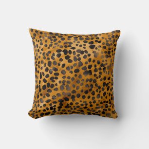 Watercolor Cheetah Print Cushion