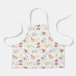 Watercolor chef gnomes apron