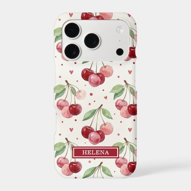 Watercolor Cherries Monogrammed (Back)