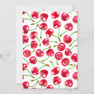 Watercolor cherries pattern