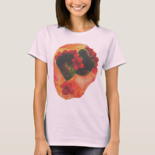 Watercolor Cherry and Green prickly pears Cactus T-Shirt