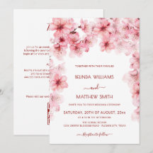 Watercolor Cherry Blossom All-In-One Wedding