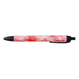 Watercolor Cherry Blossom Bliss Black Ink Pen