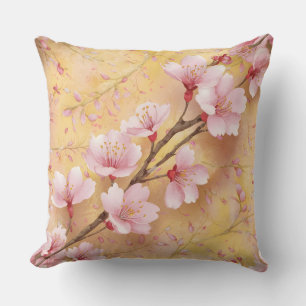 "Watercolor Cherry Blossom Floral Pattern" Cushion