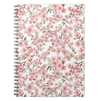 Watercolor Cherry Blossom Notebook