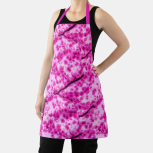 Watercolor Cherry Blossom Pattern Apron