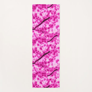 Watercolor Cherry Blossom Pattern Yoga Mat