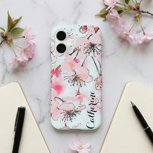 Watercolor Cherry Blossoms Artistic Illustration