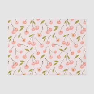 Watercolor Cherry Pattern Tissue Paper