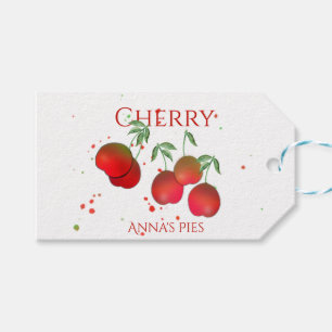 Watercolor Cherry Stems Gift Tags