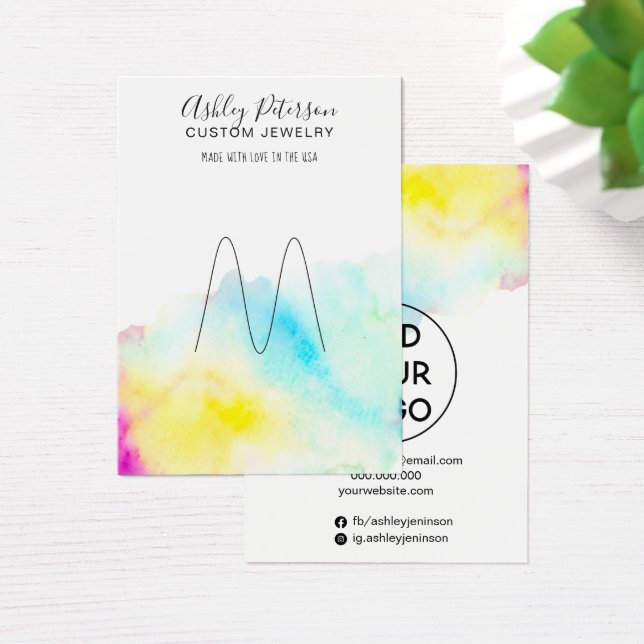 Watercolor chic jewellery ring holder display (Desk)