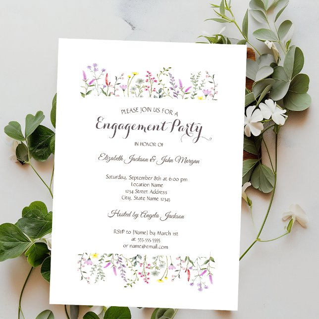 Watercolor Chic Wildflower Invitation (Creator Uploaded)