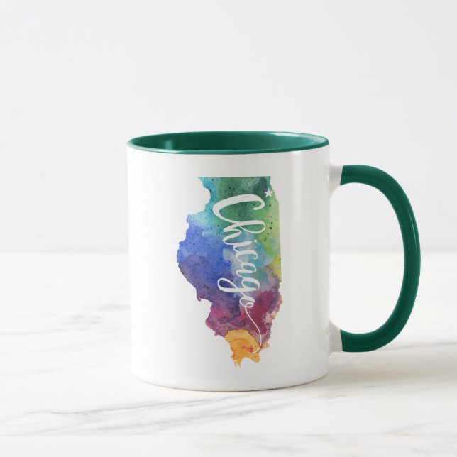 Watercolor Chicago Mug (Right)