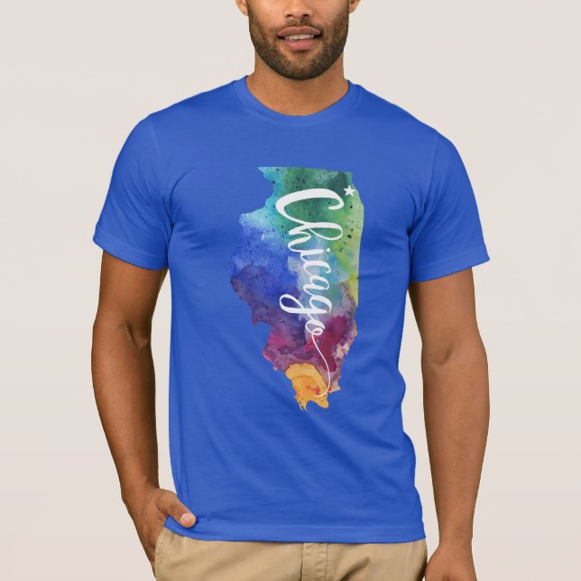 Watercolor Chicago T-Shirt (Front)