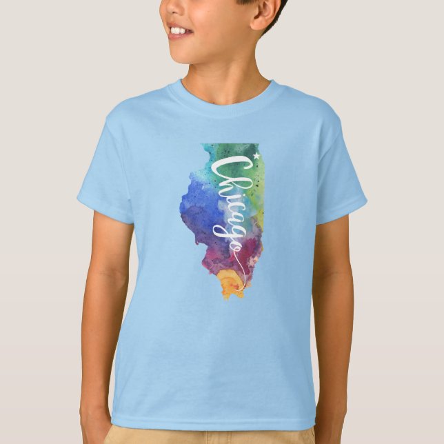 Watercolor Chicago T-Shirt (Front)