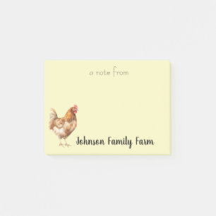 Watercolor Chicken Custom  Post-it Notes