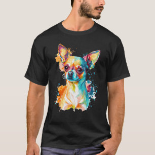 Watercolor Chihuahua Cute Colorful Pet Dog T-Shirt