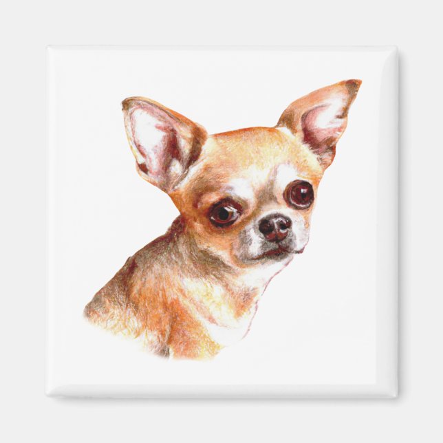 Watercolor Chihuahua Magnet (Front)