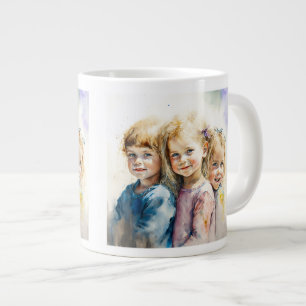 Watercolor Children Jumbo Mug
