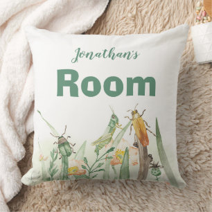 Watercolor Child's Bug Insect Cushion