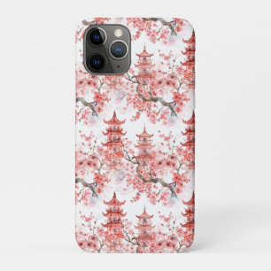 Watercolor Chinese Pagoda with Cherry Blossoms (3) Case-Mate iPhone Case