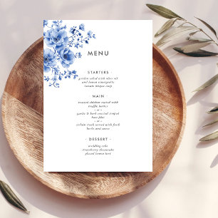 Watercolor Chinoiserie Floral Menu