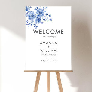 Watercolor Chinoiserie Floral Welcome sign