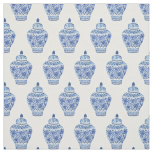 Watercolor Chinoiserie Ginger Jar Fabric