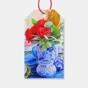 Watercolor Chinoiserie Ginger Jar Gift Tag