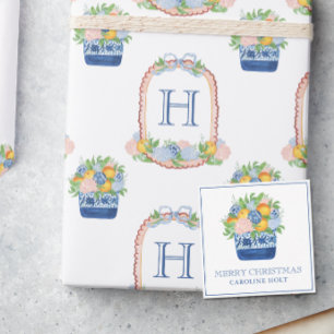 Watercolor Chinoiserie Mandarins Christmas Gift Card